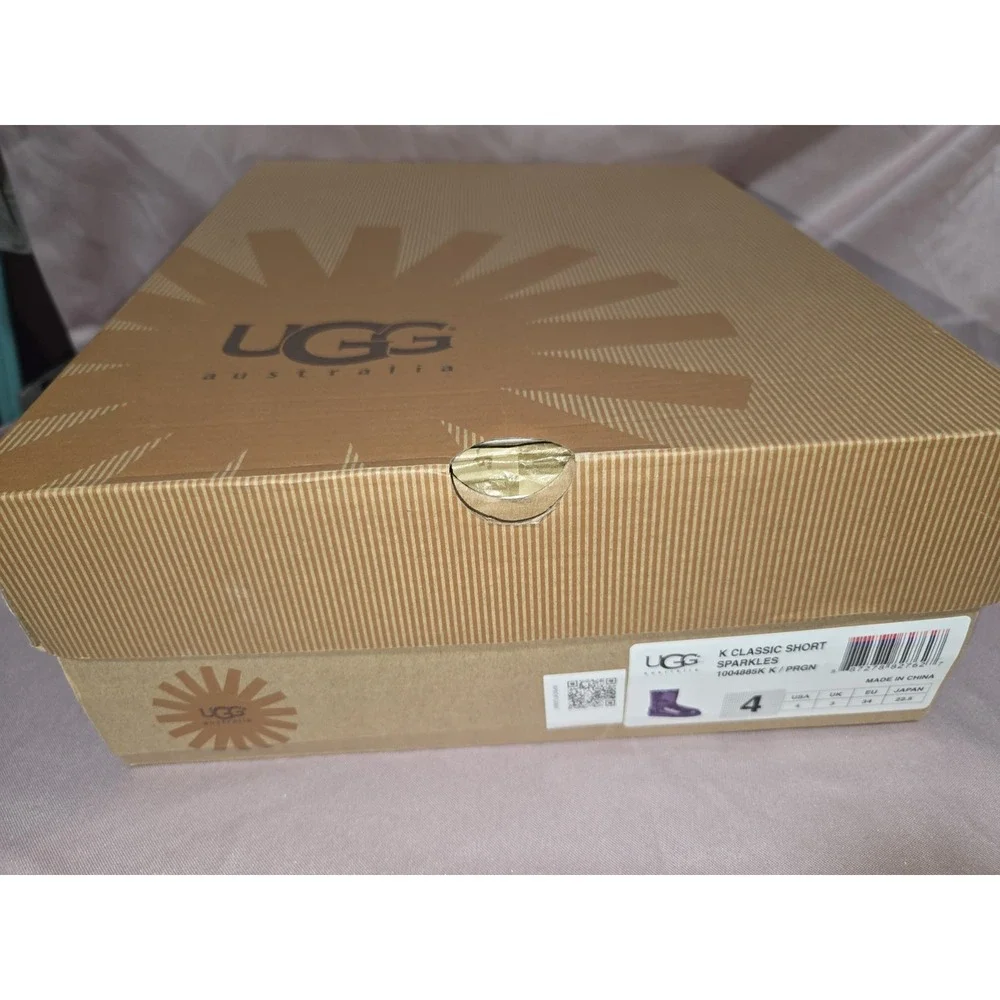 UGG Australia Sparkle Purple Sequin Pull On Boots Limited Edition Women's 4 - Picture 9 of 9